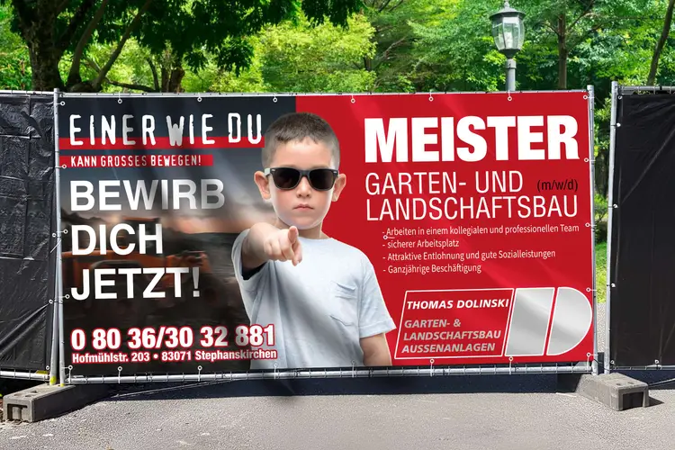 Dolinski Thomas Garten- und Landschaftsbau Bauzaunbanner